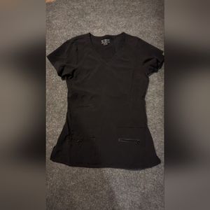 Activate scrub top XS black